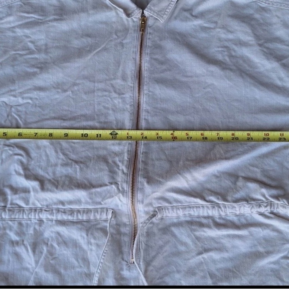 J.Crew Cinched zip-up dress in drapey cotton preppy oversized Baggy Size Large - Picture 4 of 7